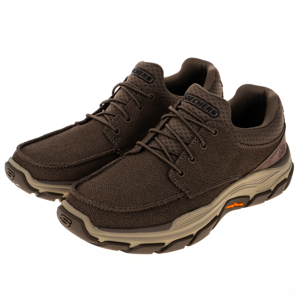 SKECHERS 男 RESPECTED 休閒鞋 戶外 透氣 帆布 耐磨 - 204565BLK 204565LTBR 歷史價格詳細信息