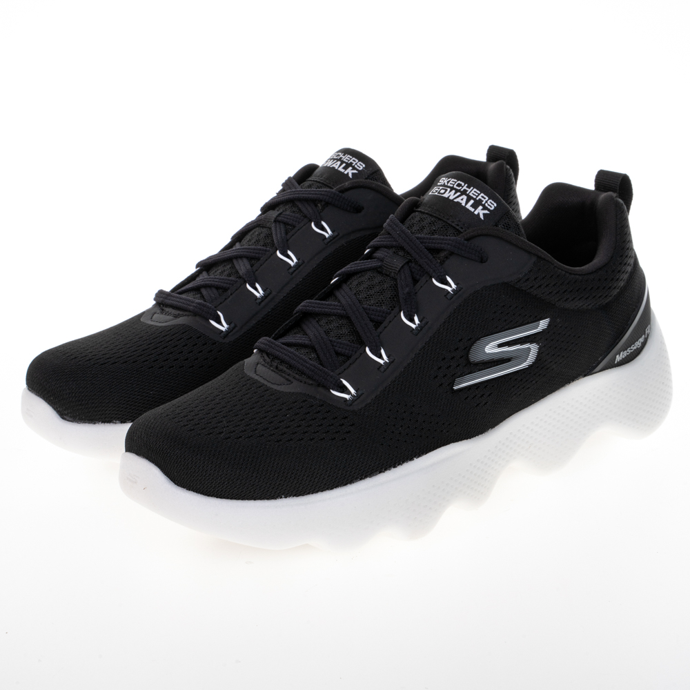 Skechers Go Walk Massage Fit [216404BKW] 男 健走鞋 休閒 步行 舒適 黑白 歷史價格詳細信息