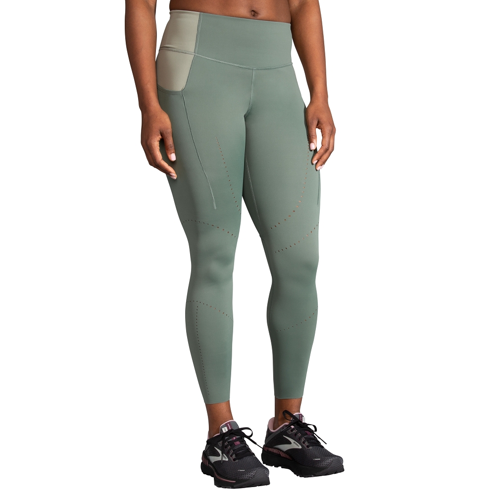 【BROOKS】女 Method 全長緊身長褲_海軍藍(221524451) 歷史價格詳細信息