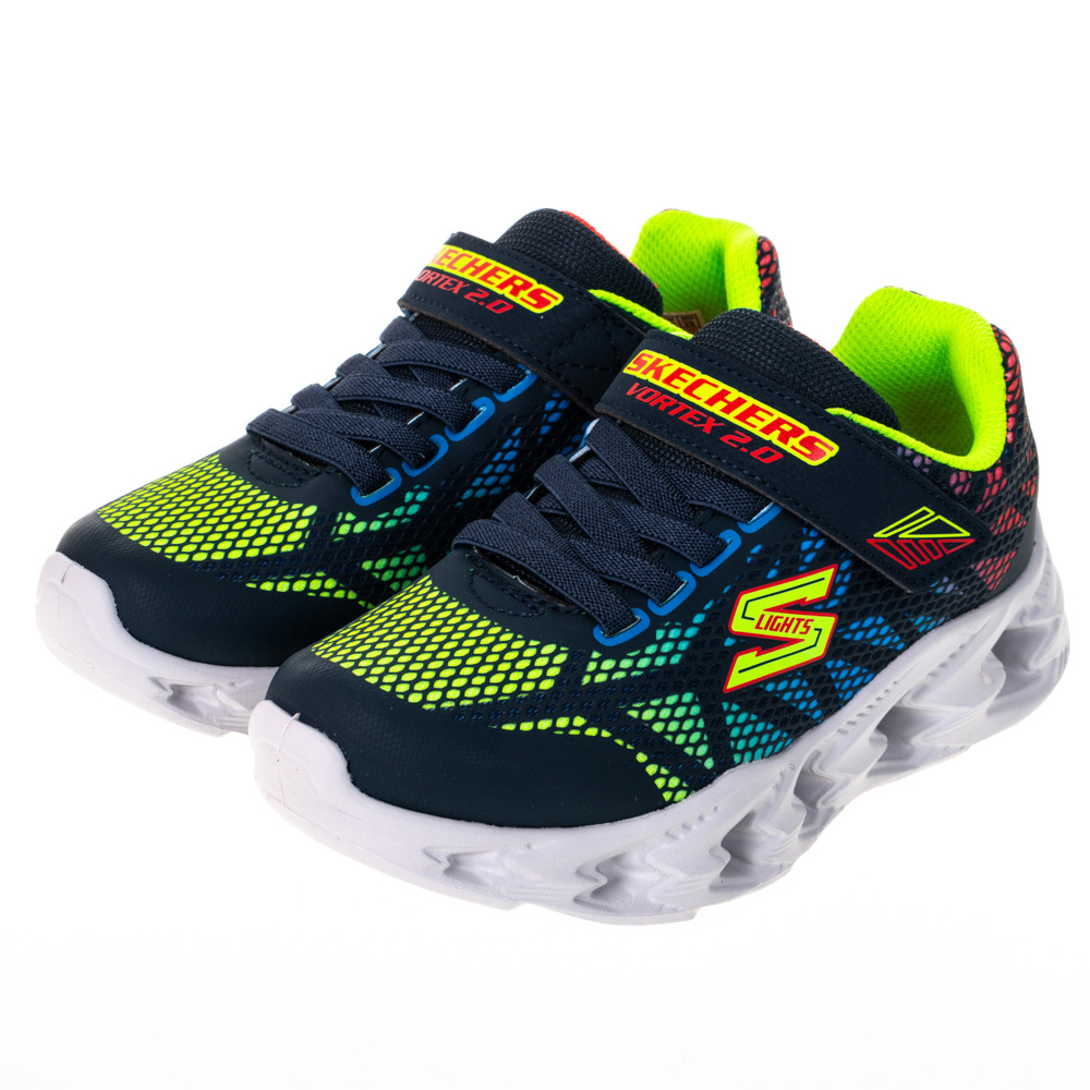 SKECHERS VORTEX-FLASH 燈鞋 魔鬼氈 運動鞋 小童鞋 黑紅 NO.R5839 歷史價格詳細信息