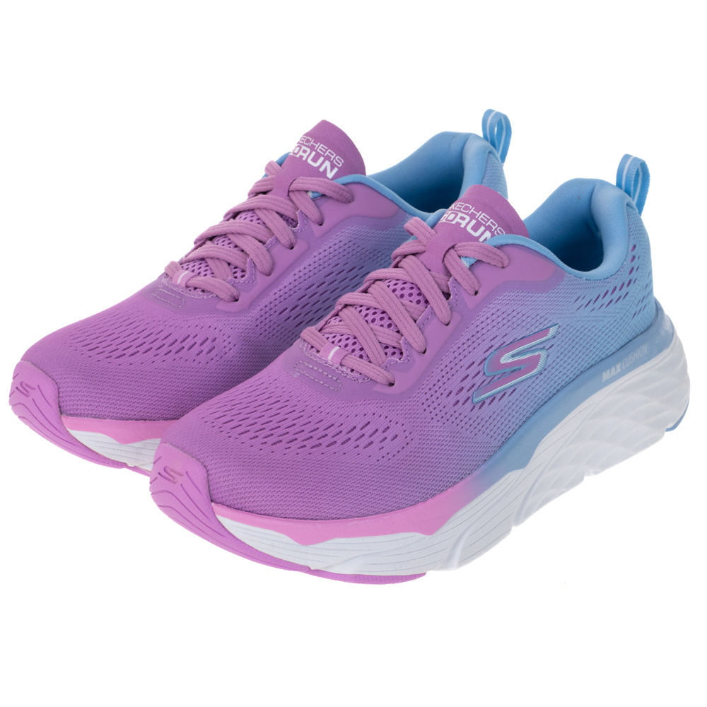 SKECHERS GO RUN MAX 寬楦綁帶運動鞋 黑紫 128923WBKLV 女鞋 歷史價格詳細信息