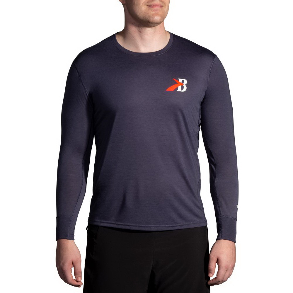 BROOKS 圖案中筒慢跑襪_海軍藍/Run Hoppy(742372421) 歷史價格詳細信息