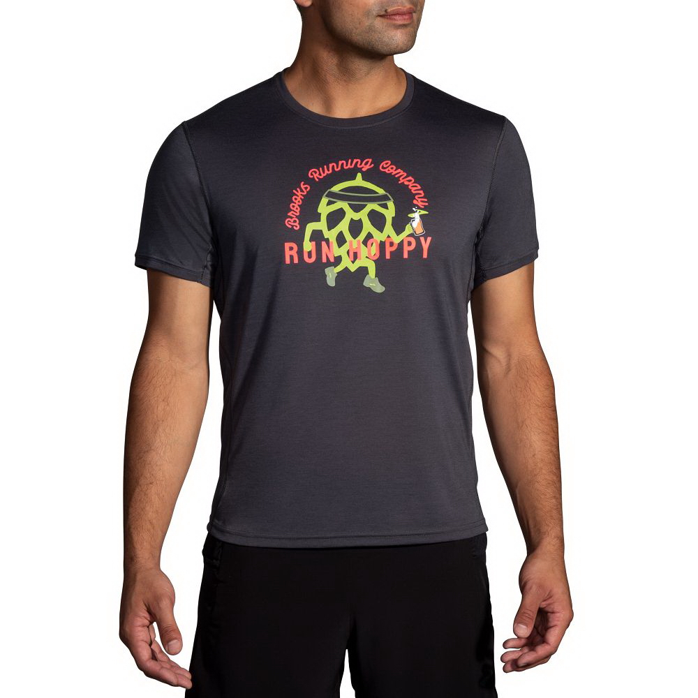 BROOKS 圖案中筒慢跑襪_海軍藍/Run Hoppy(742372421) 歷史價格詳細信息