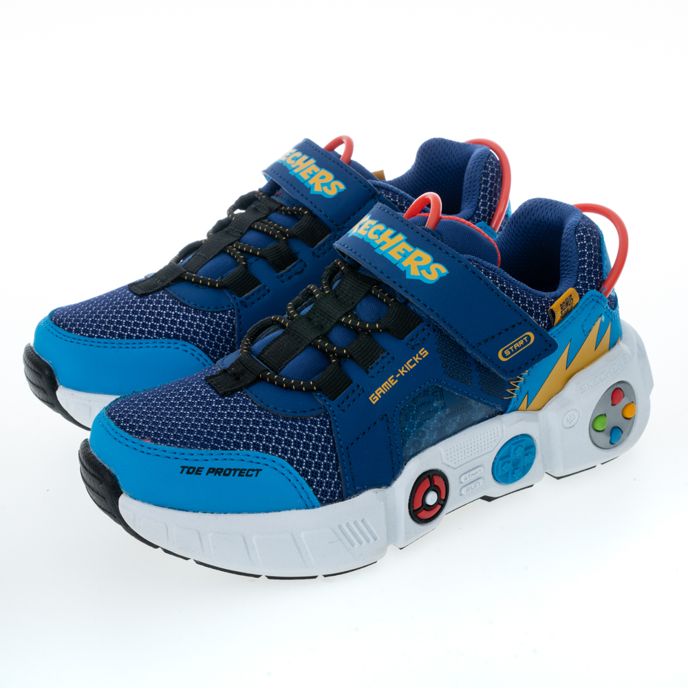 Skechers Gametronix [402260LBKMT] 中童 休閒鞋 運動 遊戲機概念鞋 舒適 記憶鞋墊 黑 歷史價格詳細信息