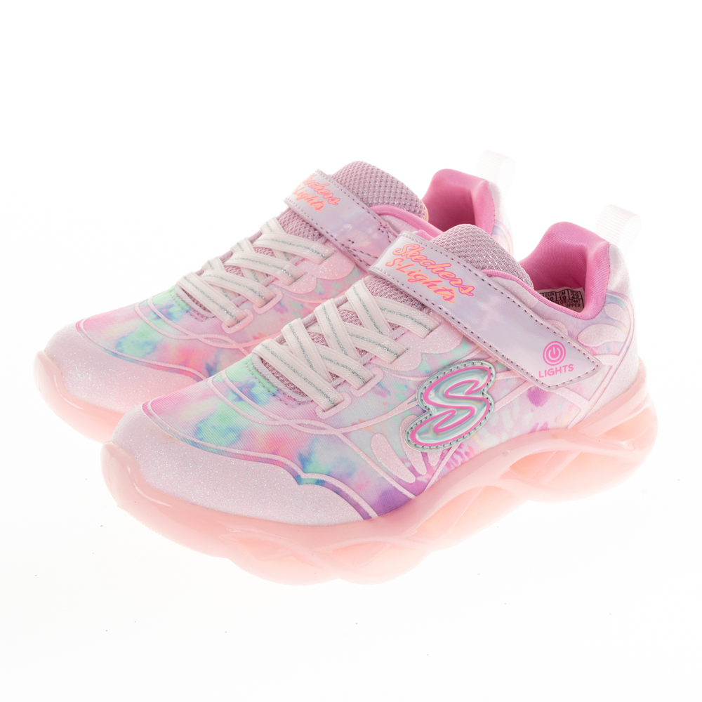 【SKECHERS】TWISTY GLOW 休閒鞋 中大童 童鞋 燈鞋 黑紫色-303717LBKMT 歷史價格詳細信息