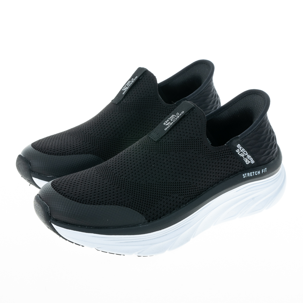 Skechers D'Lux Walker [149817BKW] 女 休閒鞋 健走 厚底 套入式 避震 舒適 黑白 歷史價格詳細信息