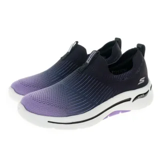 Skechers Go Walk Arch Fit [124885BKLV] 女 健走鞋 休閒 步行 緩震 漸層 黑紫 歷史價格詳細信息
