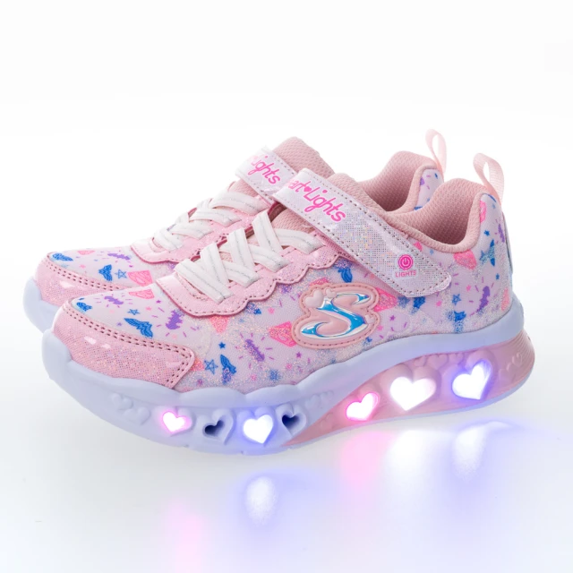Skechers Flutter Heart Lights [303252LBKMT] 中大童 女童 休閒鞋 燈鞋 黑彩 歷史價格詳細信息
