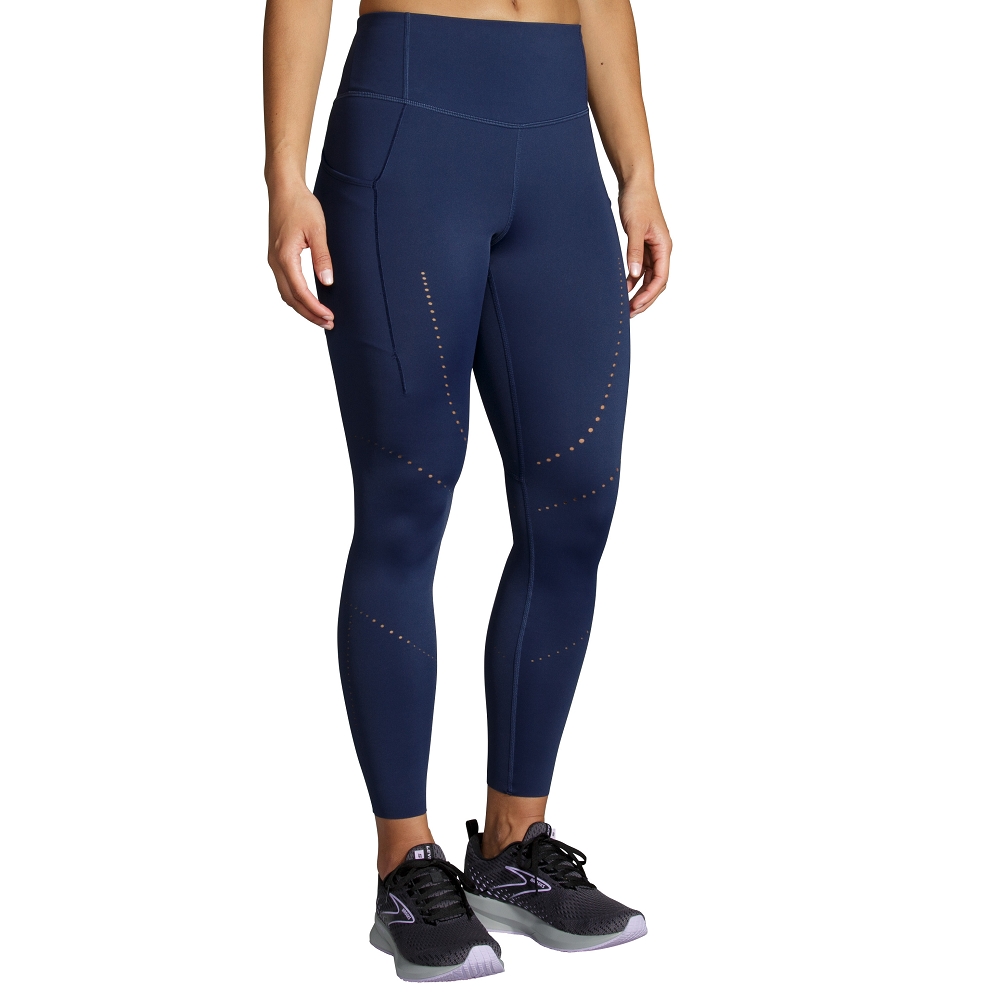 【BROOKS】女 Method 全長緊身長褲_海軍藍(221524451) 歷史價格詳細信息