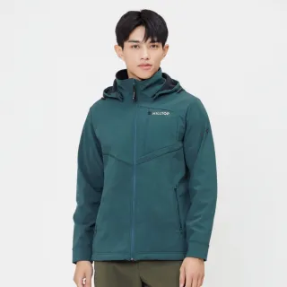 【Hilltop 山頂鳥】SOFT SHELL軟殼衣防風透氣保暖彈性可拆帽外套 女款 黑 歷史價格詳細信息