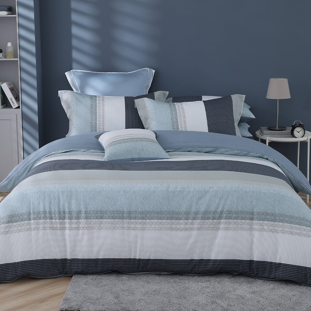 【Tonia Nicole 東妮寢飾】100%精梳棉兩用被床包組-碧藍花信(特大) 歷史價格詳細信息