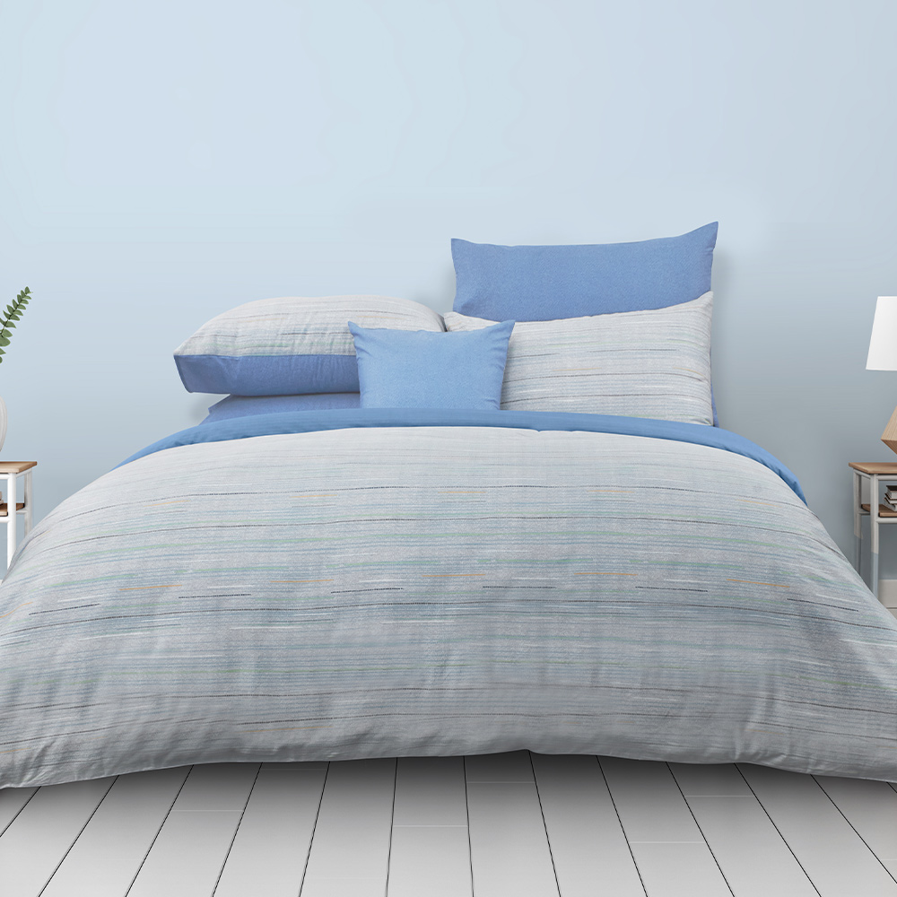 【Tonia Nicole 東妮寢飾】100%精梳棉兩用被床包組-碧藍花信(特大) 歷史價格詳細信息