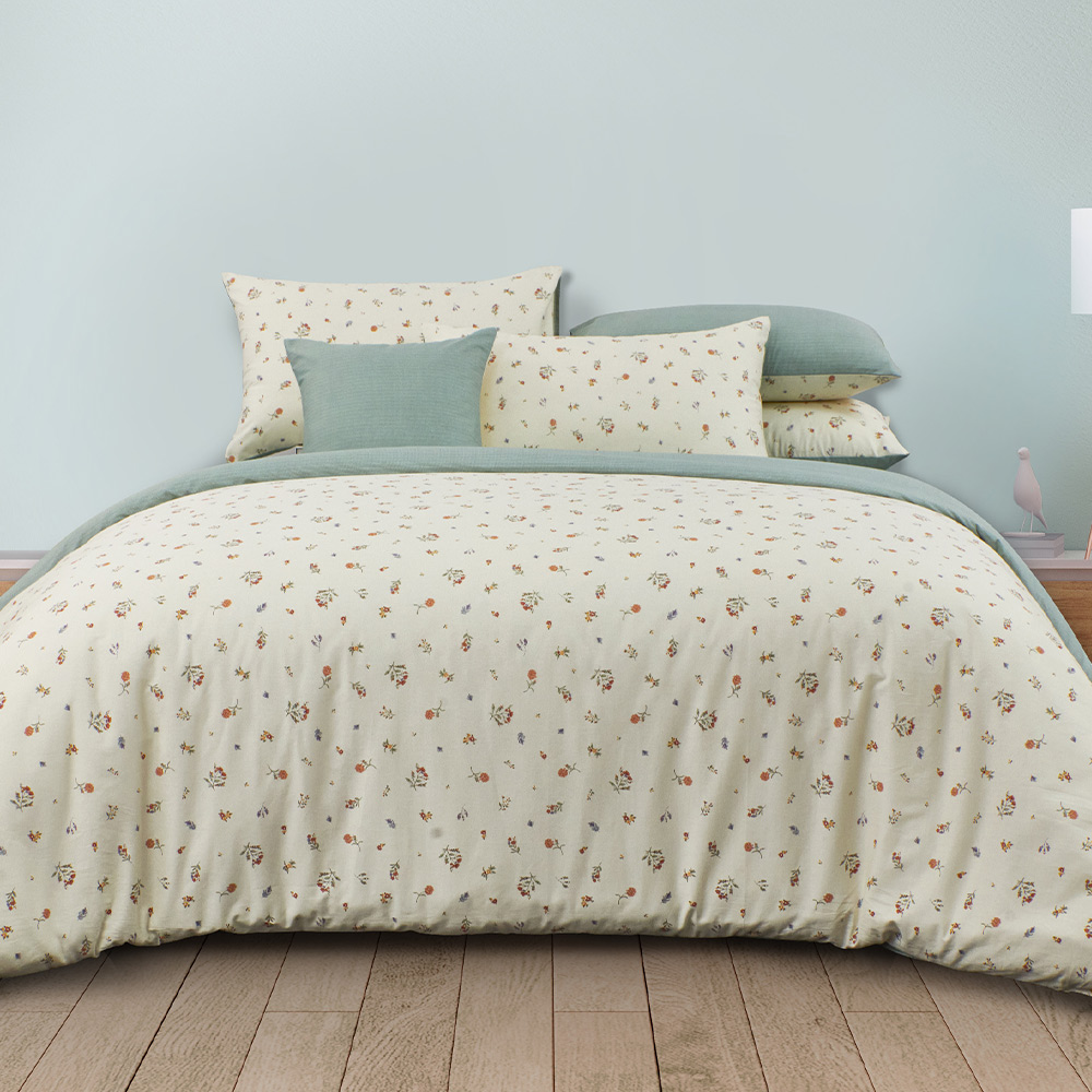 【Tonia Nicole 東妮寢飾】100%精梳棉兩用被床包組-碧藍花信(特大) 歷史價格詳細信息