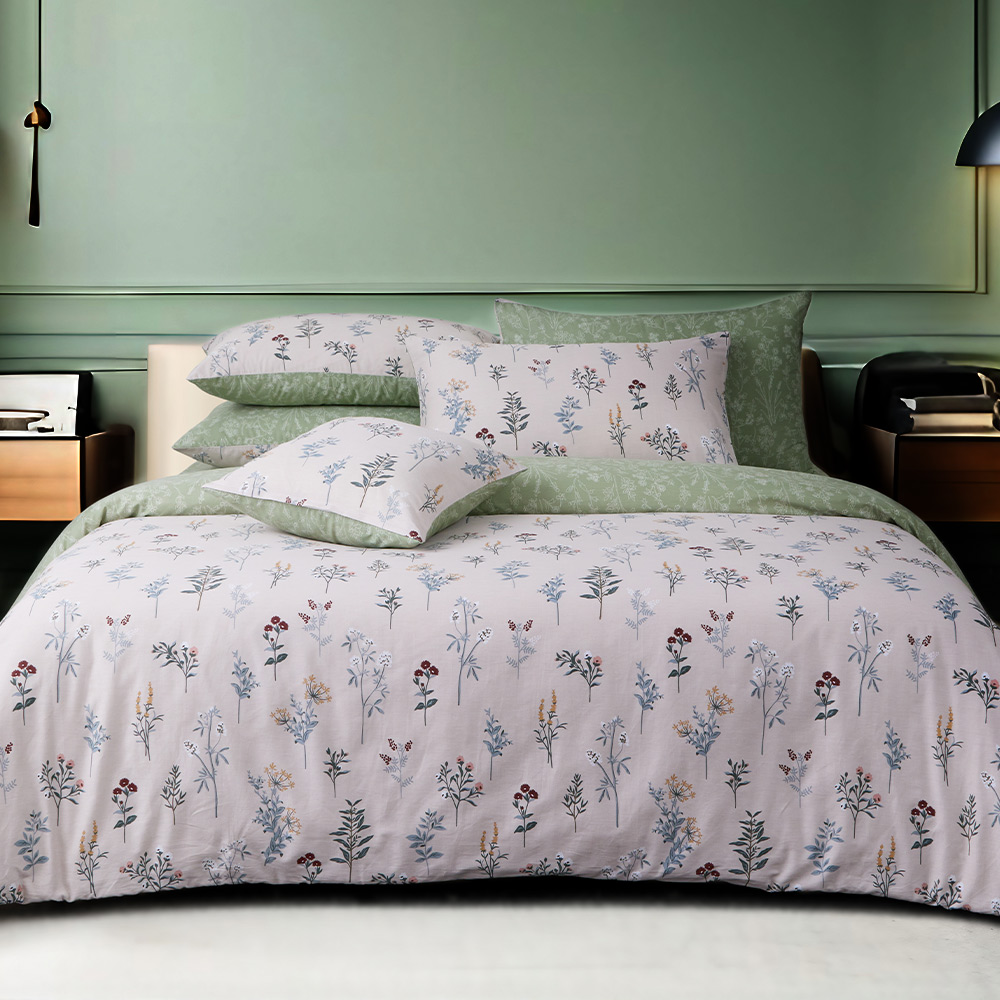 【Tonia Nicole 東妮寢飾】100%精梳棉兩用被床包組-碧藍花信(特大) 歷史價格詳細信息