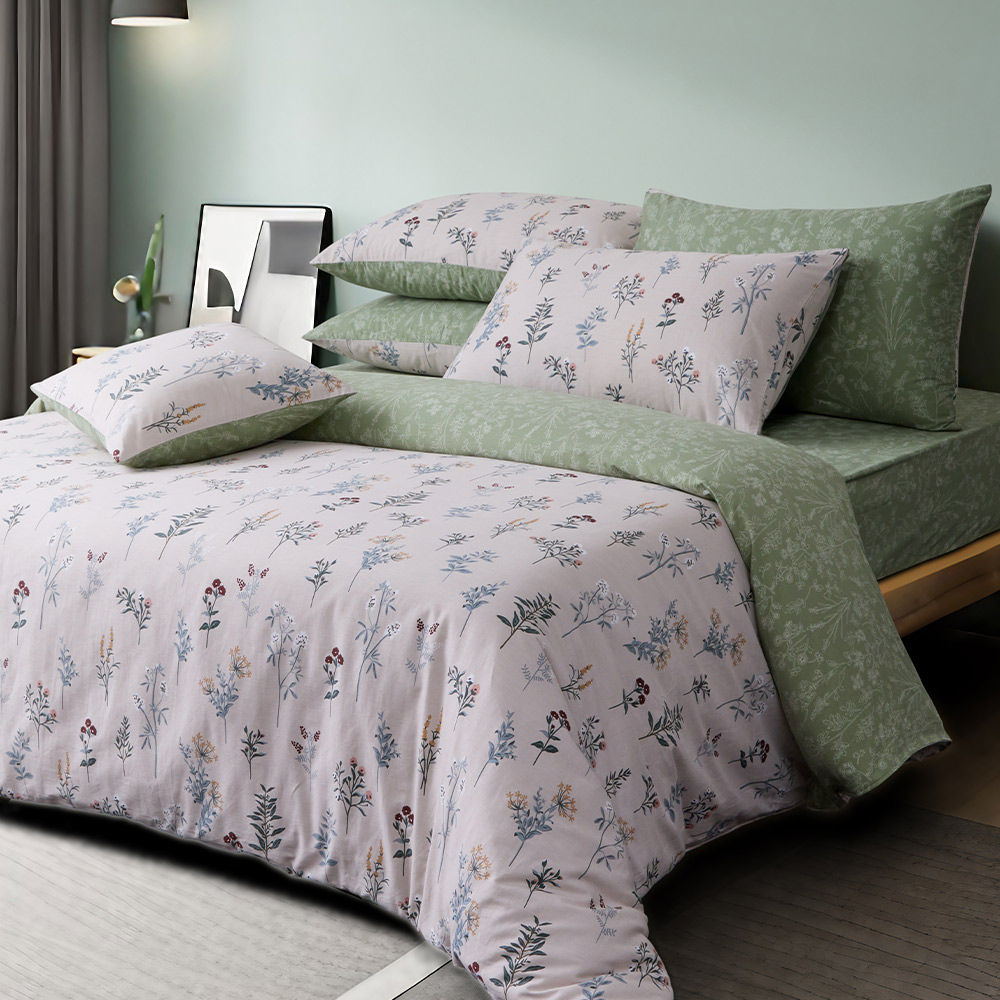 【Tonia Nicole 東妮寢飾】100%精梳棉兩用被床包組-碧藍花信(特大) 歷史價格詳細信息