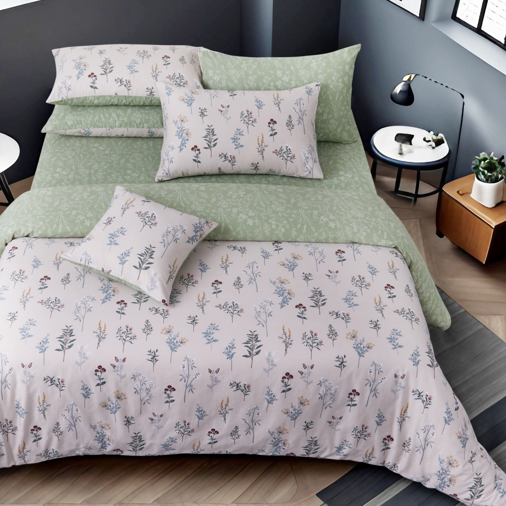 【Tonia Nicole 東妮寢飾】100%精梳棉兩用被床包組-碧藍花信(特大) 歷史價格詳細信息