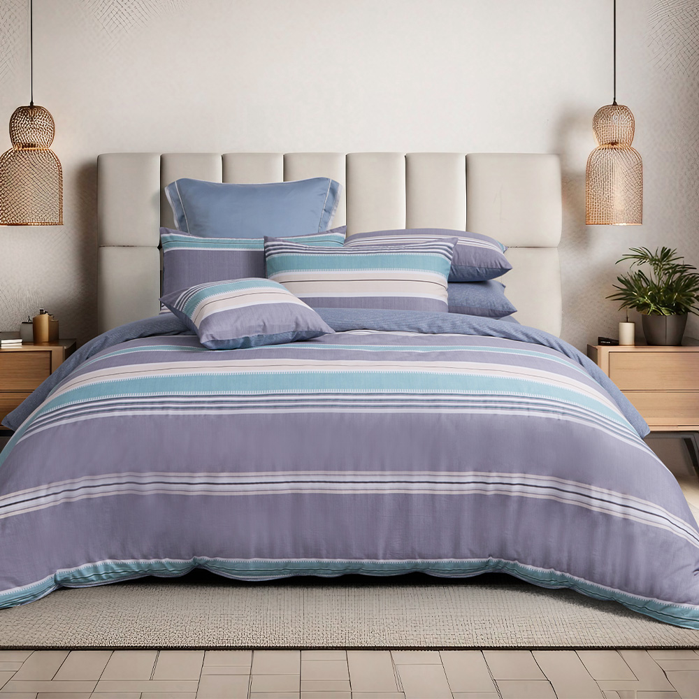 【Tonia Nicole 東妮寢飾】100%精梳棉兩用被床包組-碧藍花信(特大) 歷史價格詳細信息