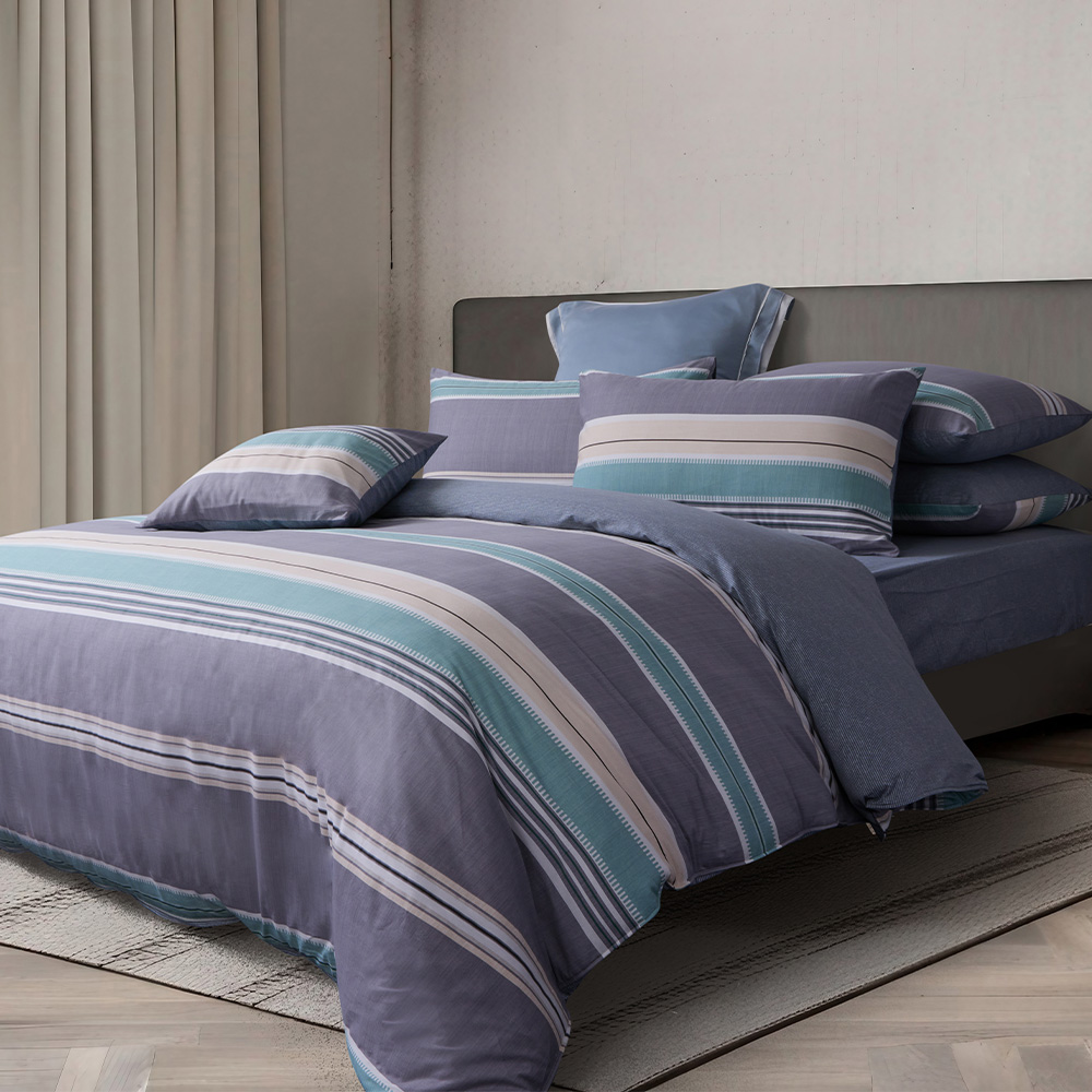 【Tonia Nicole 東妮寢飾】100%精梳棉兩用被床包組-碧藍花信(特大) 歷史價格詳細信息