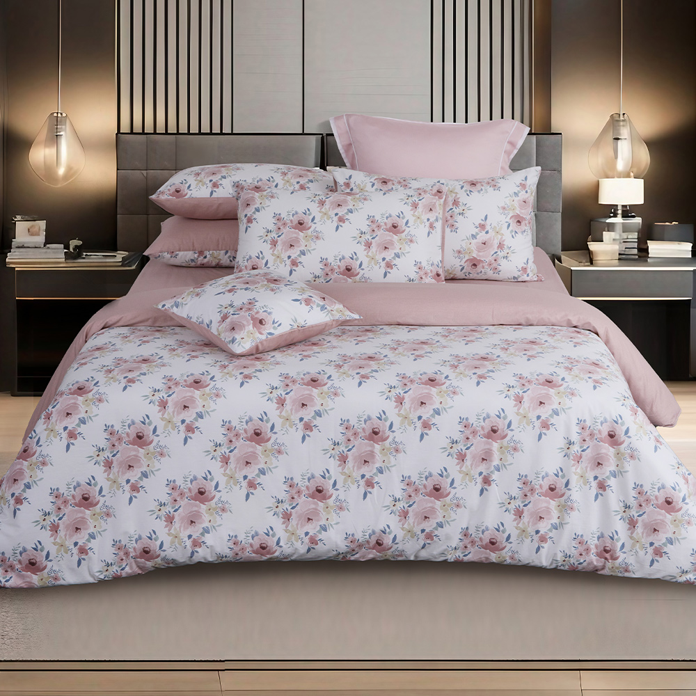 【Tonia Nicole 東妮寢飾】100%精梳棉兩用被床包組-碧藍花信(特大) 歷史價格詳細信息