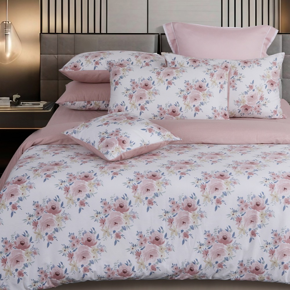 【Tonia Nicole 東妮寢飾】100%精梳棉兩用被床包組-碧藍花信(特大) 歷史價格詳細信息