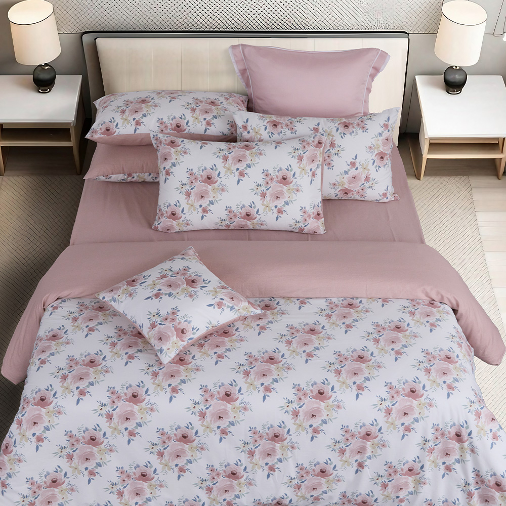 【Tonia Nicole 東妮寢飾】戀戀香頌100%精梳棉兩用被床包組(加大) 歷史價格詳細信息