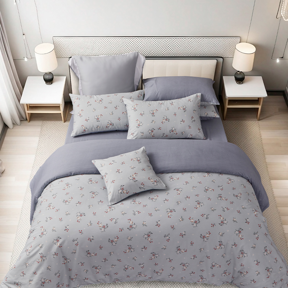 【Tonia Nicole 東妮寢飾】100%精梳棉兩用被床包組-碧藍花信(特大) 歷史價格詳細信息