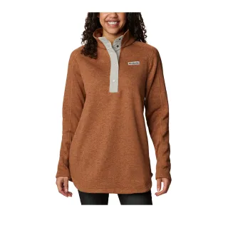 Columbia 哥倫比亞 女款-刷毛半開襟長袖上衣-印花 UAR06130BK / FW22 歷史價格詳細信息