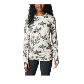 Columbia 哥倫比亞 女款 -logo印花長袖上衣-米白 UAK02770BG 歷史價格詳細信息