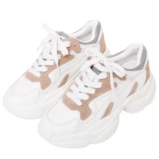 Ann’S魔術第四代-奶茶配色鞋底全真皮老爹鞋-6cm 歷史價格詳細信息