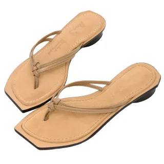 Ann’S水洗牛皮-小羊皮細帶夾腳歐美斜方頭涼拖鞋3cm-牛仔藍 歷史價格詳細信息