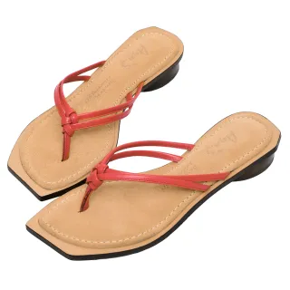 Ann’S水洗牛皮-小羊皮細帶夾腳歐美斜方頭涼拖鞋3cm-牛仔藍 歷史價格詳細信息