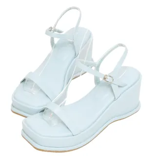 Ann’S美圖厚底系列-一字斜細帶方頭涼鞋-6cm-白 歷史價格詳細信息