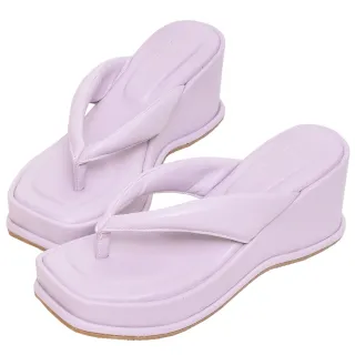 Ann’S美圖厚底系列-澎彭夾腳方頭涼拖鞋-7.5cm-白 歷史價格詳細信息