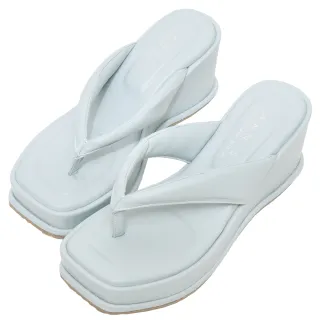 Ann’S美圖厚底系列-澎彭夾腳方頭涼拖鞋-7.5cm-白 歷史價格詳細信息