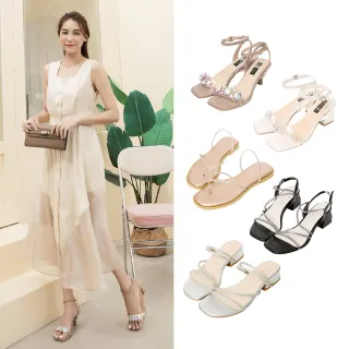 Ann’S閃耀最佳-細膩碎鑽可兩穿方頭粗跟涼鞋3cm-銀(版型偏小) 歷史價格詳細信息