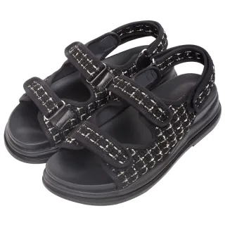 Ann’S升級小羊皮2.0-不踩雷美腿製造機一字帶涼鞋-細帶6公分中跟-黑 歷史價格詳細信息