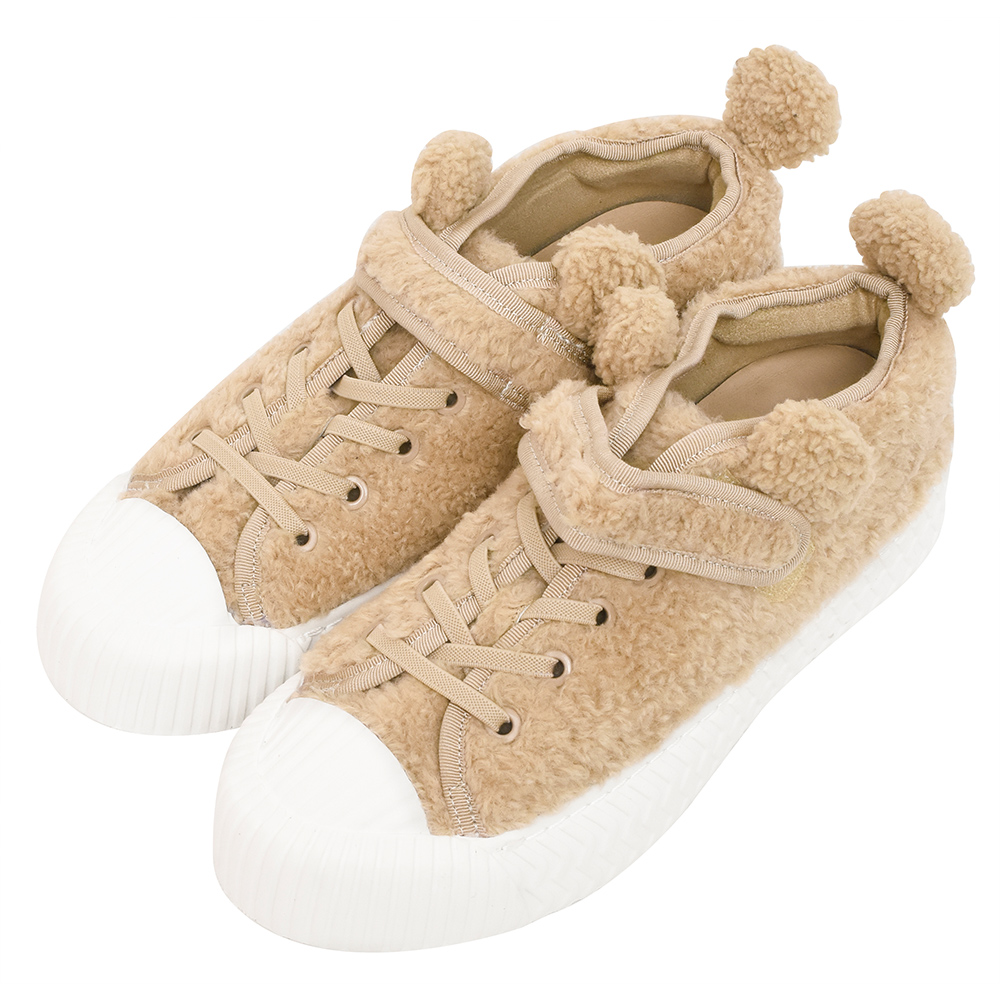 Ann’S幸福狗聯名-俏皮小耳朵毛絨餅乾底休閒鞋-灰 歷史價格詳細信息