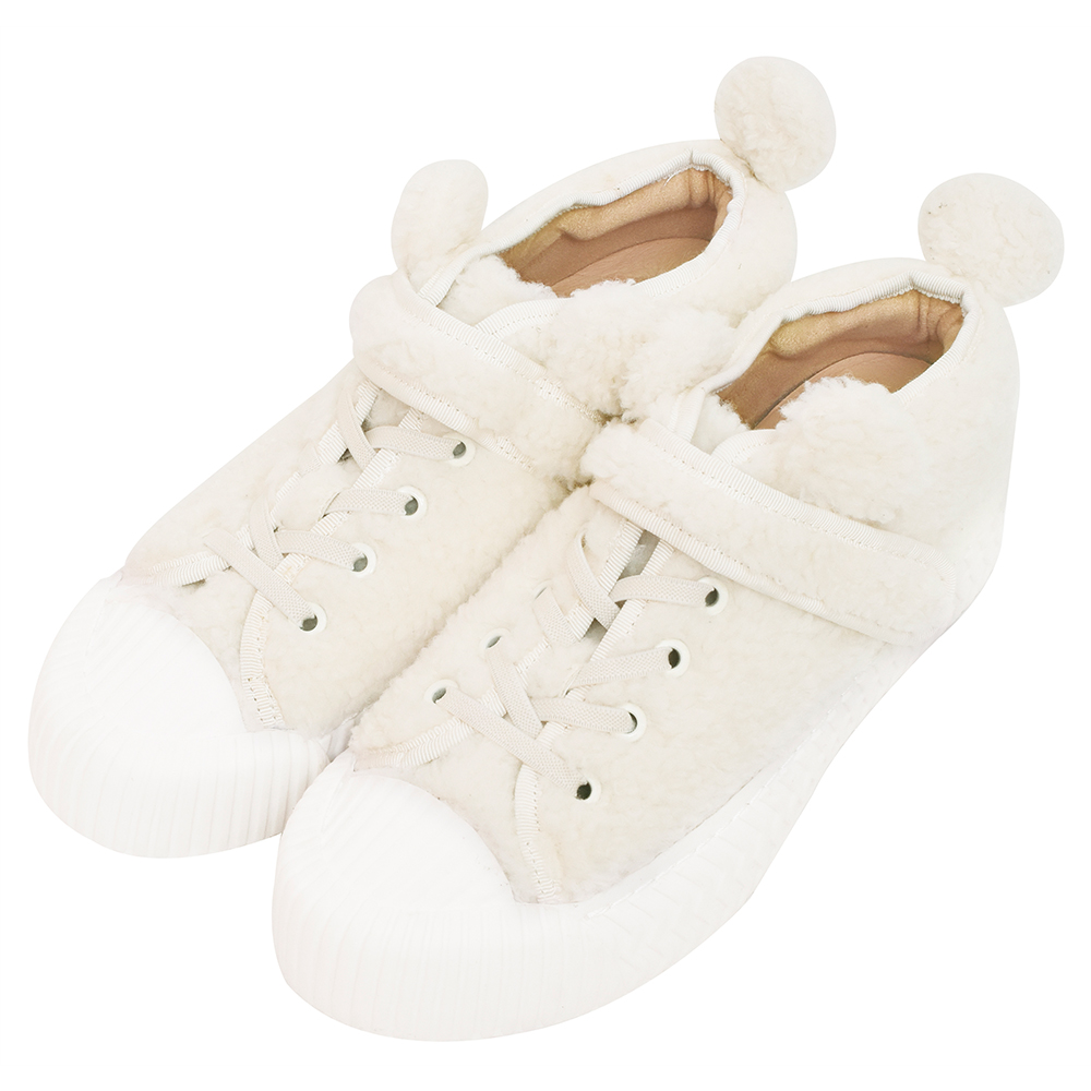 Ann’S幸福狗聯名-俏皮小耳朵毛絨餅乾底休閒鞋-灰 歷史價格詳細信息