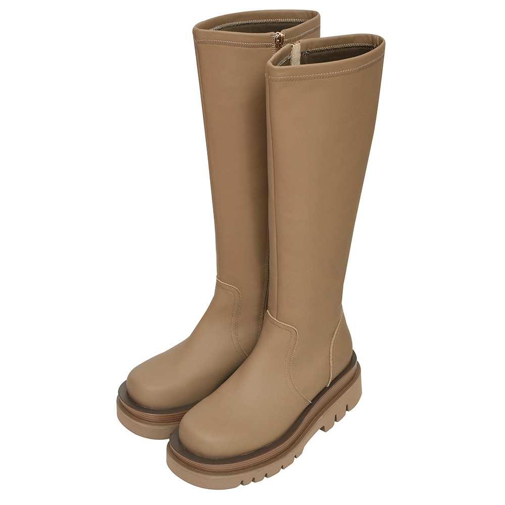 Ann’S霧面磨砂牛皮真皮-升級彈力厚底魔鬼氈涼鞋4cm-棕 歷史價格詳細信息