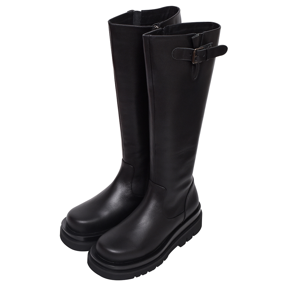 Ann’S就是比較瘦-霧面全真皮頂級牛皮厚底及膝長靴5cm-杏 歷史價格詳細信息