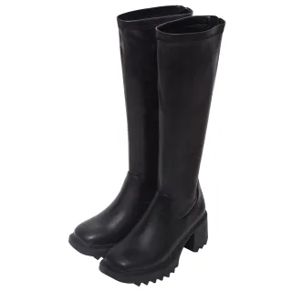 Ann’S直腿濾鏡-前高後低頂級牛皮真皮及膝長靴4cm-黑 歷史價格詳細信息