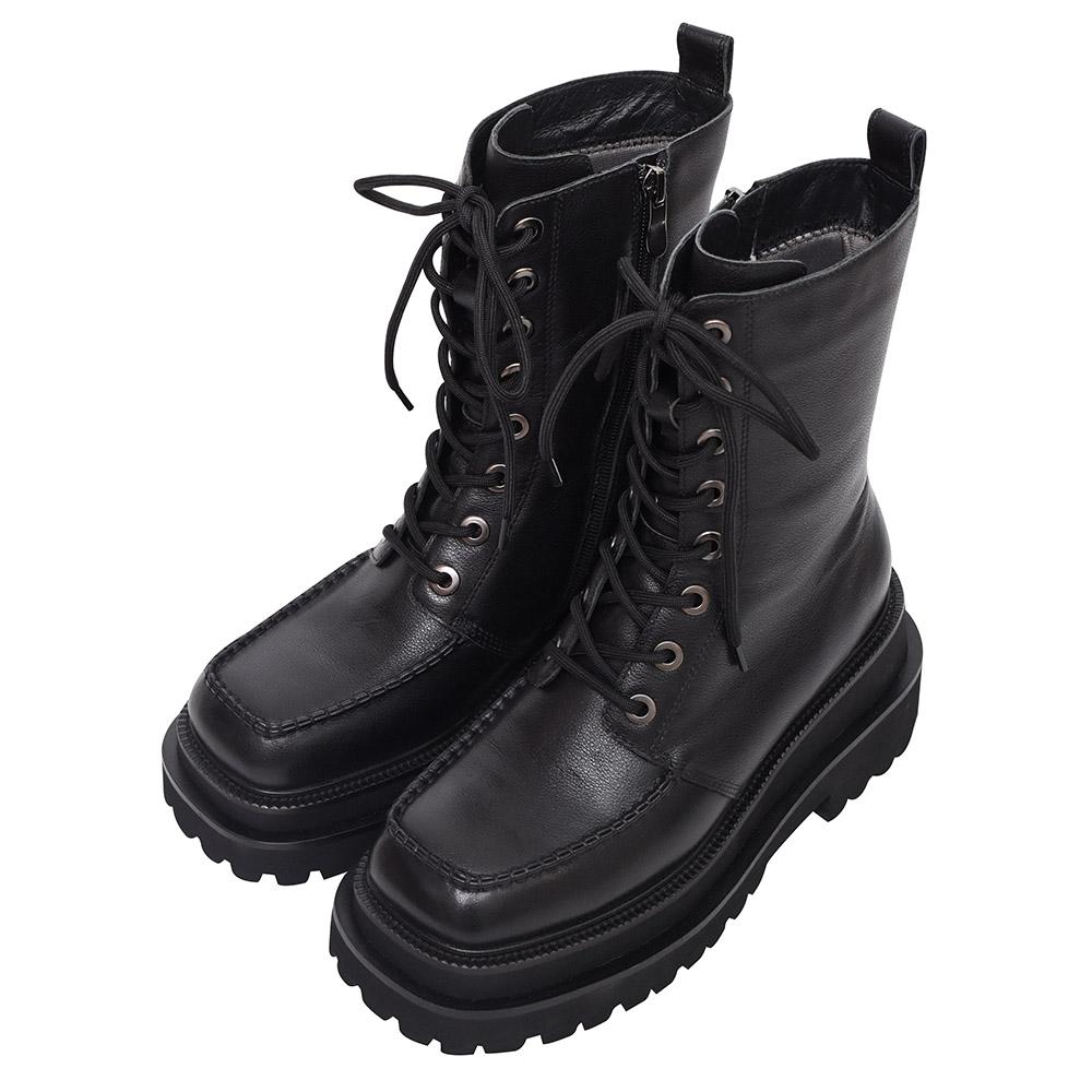 Ann’S就是比較瘦-霧面全真皮頂級牛皮厚底及膝長靴5cm-杏 歷史價格詳細信息