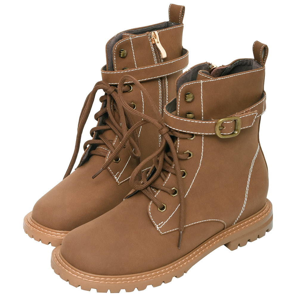 Ann’S小男孩系列-outdoore古銅扣帶霧面皮革內增高中筒短靴-深灰(版型偏小) 歷史價格詳細信息