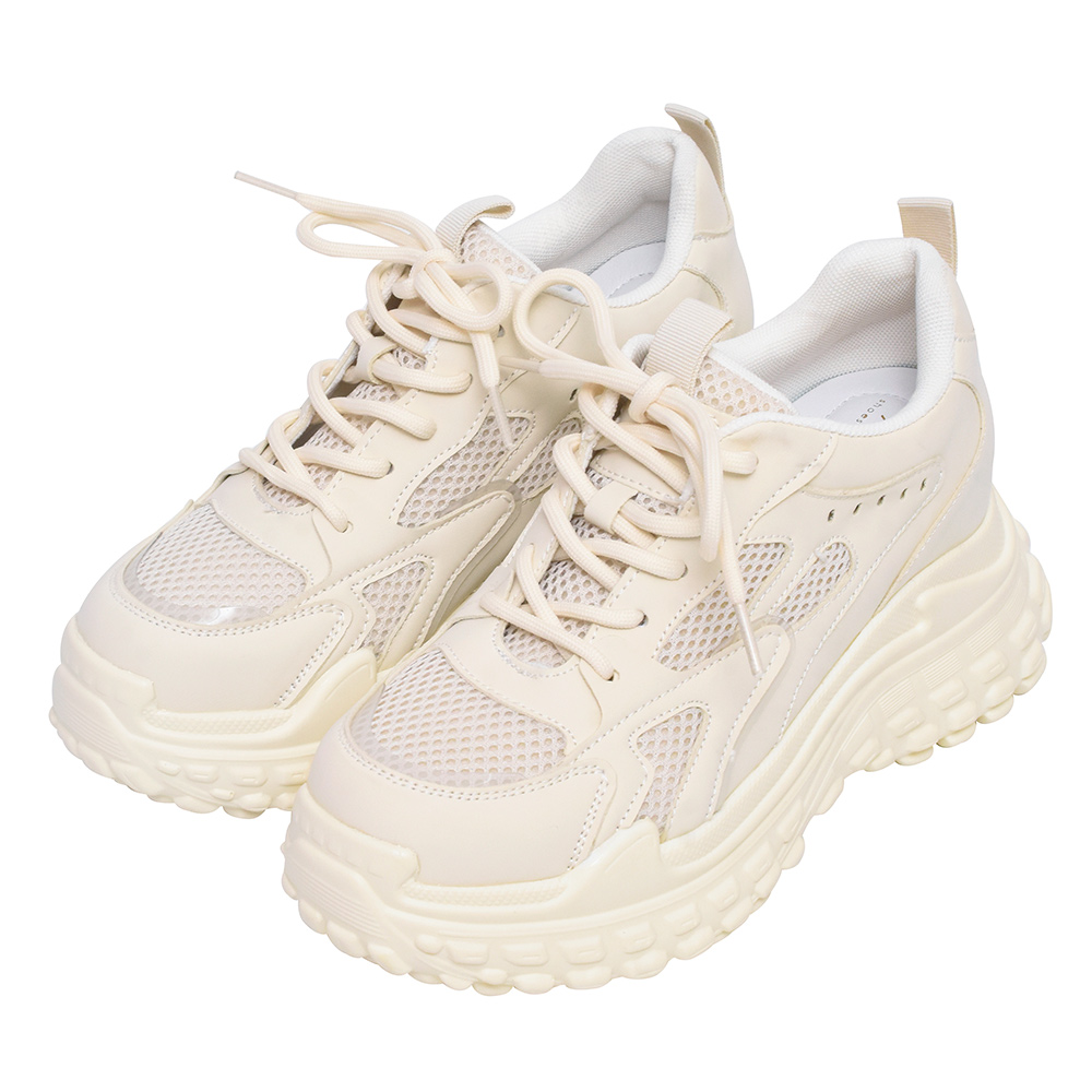 增高7cm老爹鞋女款2024春季新款透氣小個子網面小白鞋休閒運動鞋 歷史價格詳細信息
