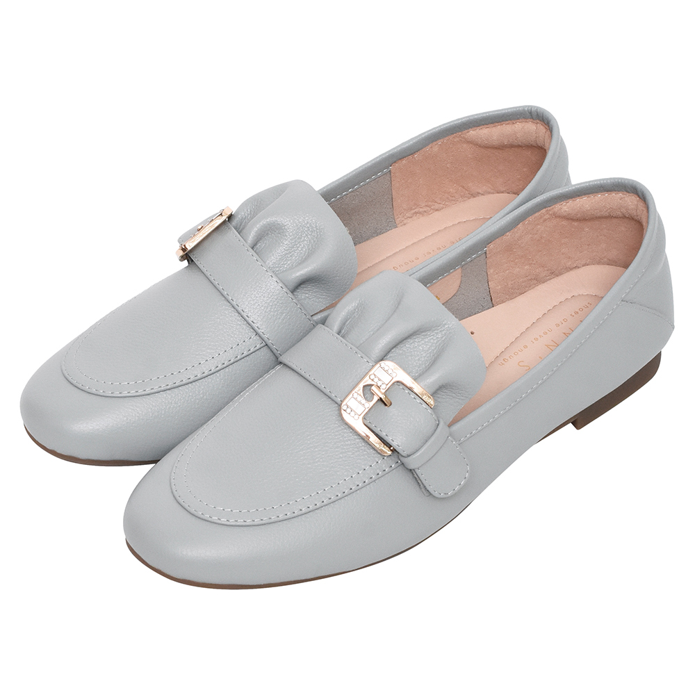 Ann’S水洗牛皮-甜美扭結寬版平底涼鞋-黑 歷史價格詳細信息