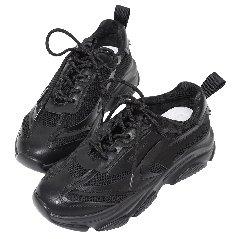 Ann’S魔術第四代-全黑全真皮牛皮老爹鞋4.5cm 歷史價格詳細信息