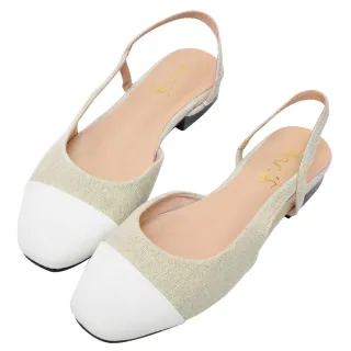 Ann’S顯腳小系列-拼接羊皮真皮小香風拉帶粗跟包鞋5cm-黑 歷史價格詳細信息