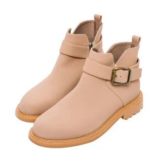 Ann’S防潑水材質-薇拉訂製V金屬雙車線粗低跟尖頭短靴4.5cm-米白(版型偏小) 歷史價格詳細信息