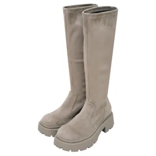 真皮彈力瘦瘦靴女短靴粗跟冬季新款厚底復古絨面顯瘦美拉德馬丁靴 歷史價格詳細信息