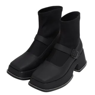 【Ann’S】貼腿彈力皮革後綁帶內增高短靴4cm(卡其) 歷史價格詳細信息